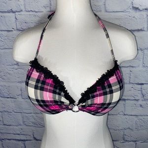 Smart & Sexy Swim - Bikini Swim Lace Top Pink & Black Push Up